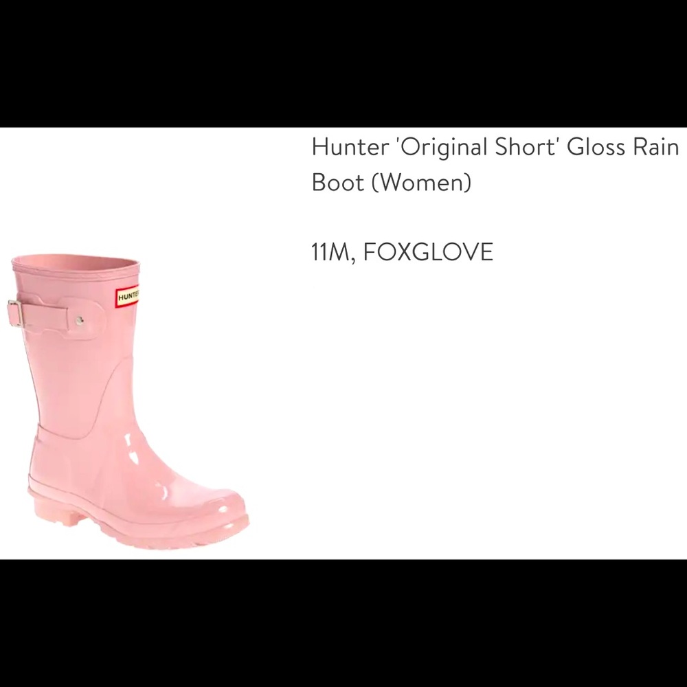 Pink Hunter rain boots